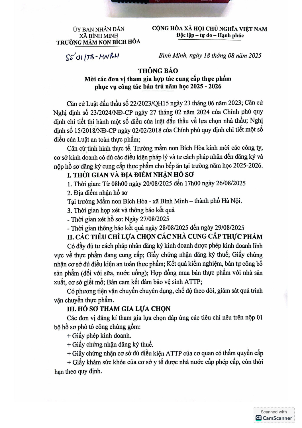 thong bao moi thau tp 2025 2026 hinh anh 0