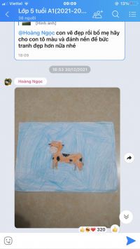 Ảnh phối hợp tương tác với CMHS trong thời gian nghỉ dịch covid